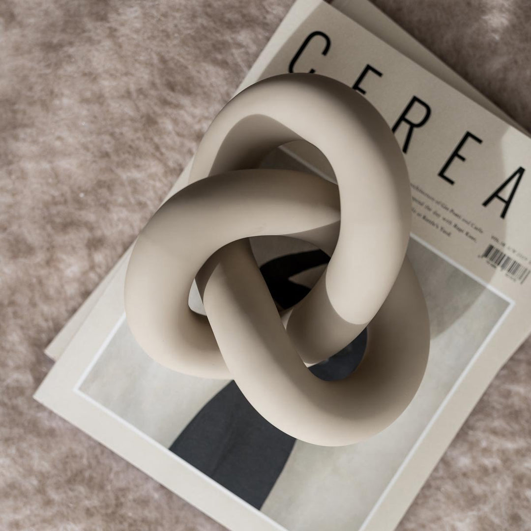 Cooee Design Dekoobjekt Knot Sand | groß 19 cm
