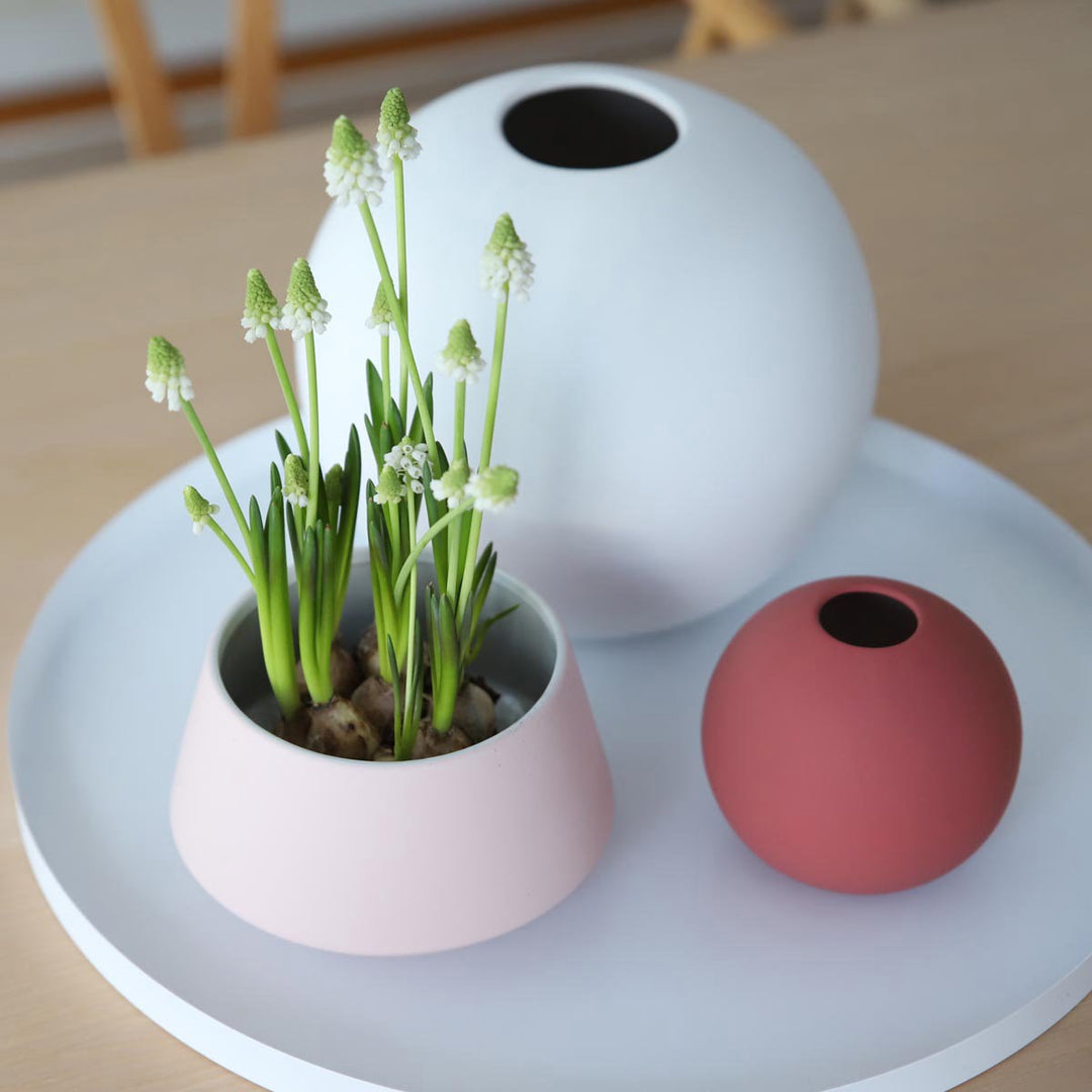 Cooee Design Tablett Circle Weiß | groß 40 cm