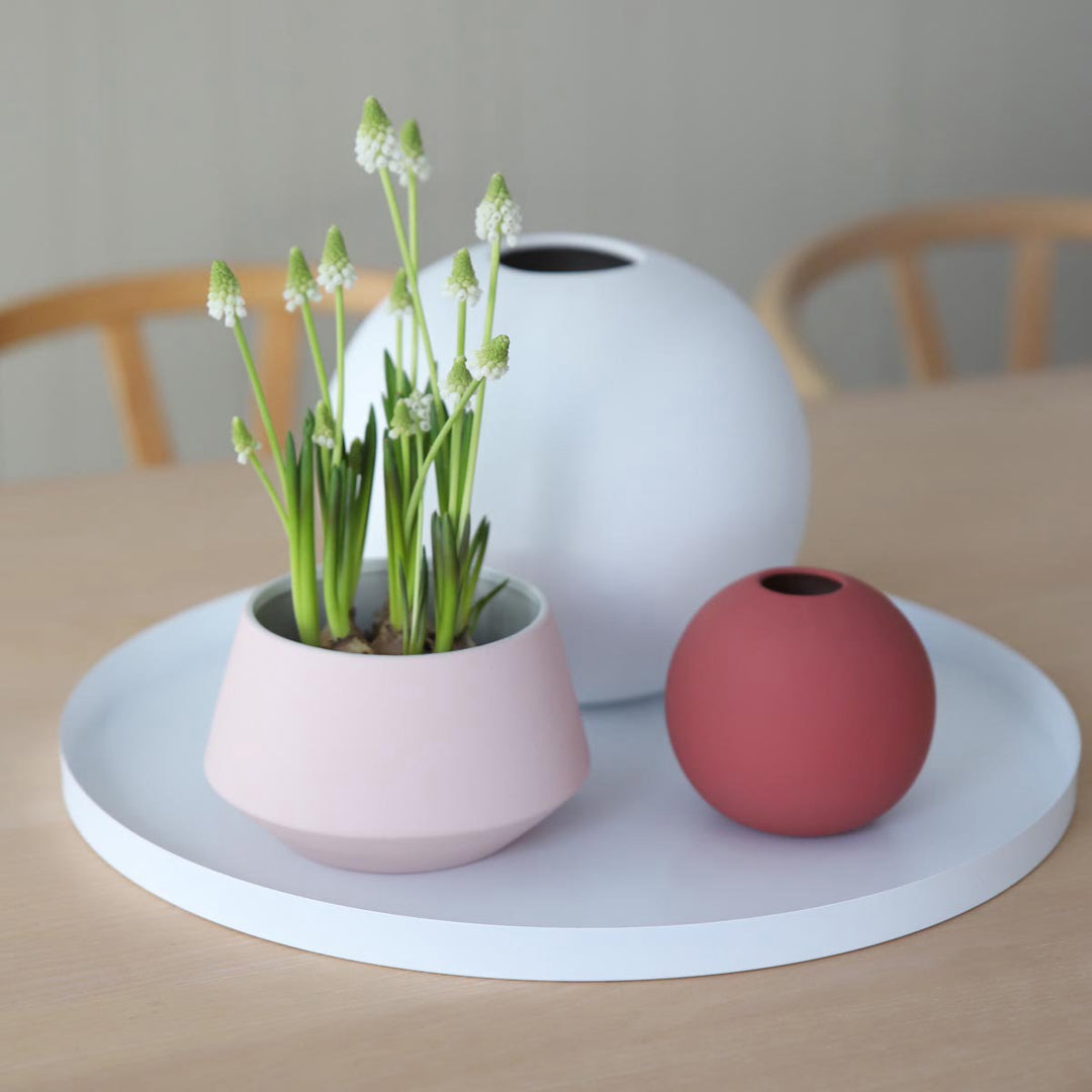 Cooee Design Tablett Circle Weiß | groß 40 cm