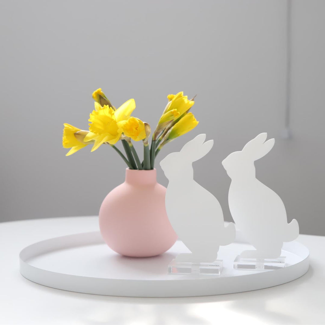 Cooee Design Tablett Circle Weiß | groß 40 cm