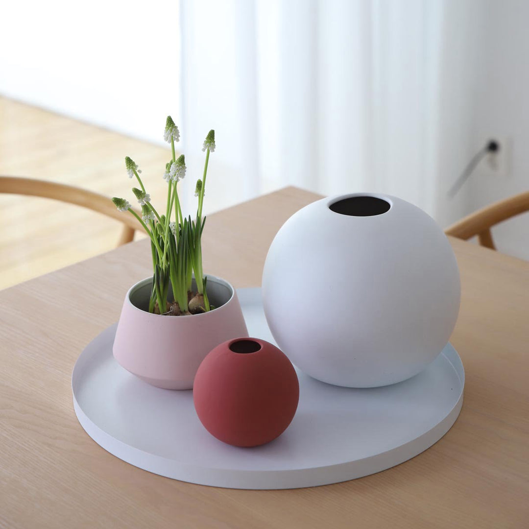 Cooee Design Tablett Circle Weiß | groß 40 cm