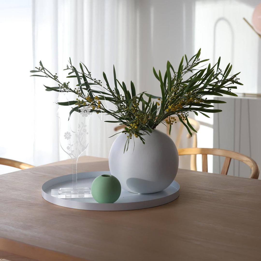 Cooee Design Tablett Circle Weiß | groß 40 cm