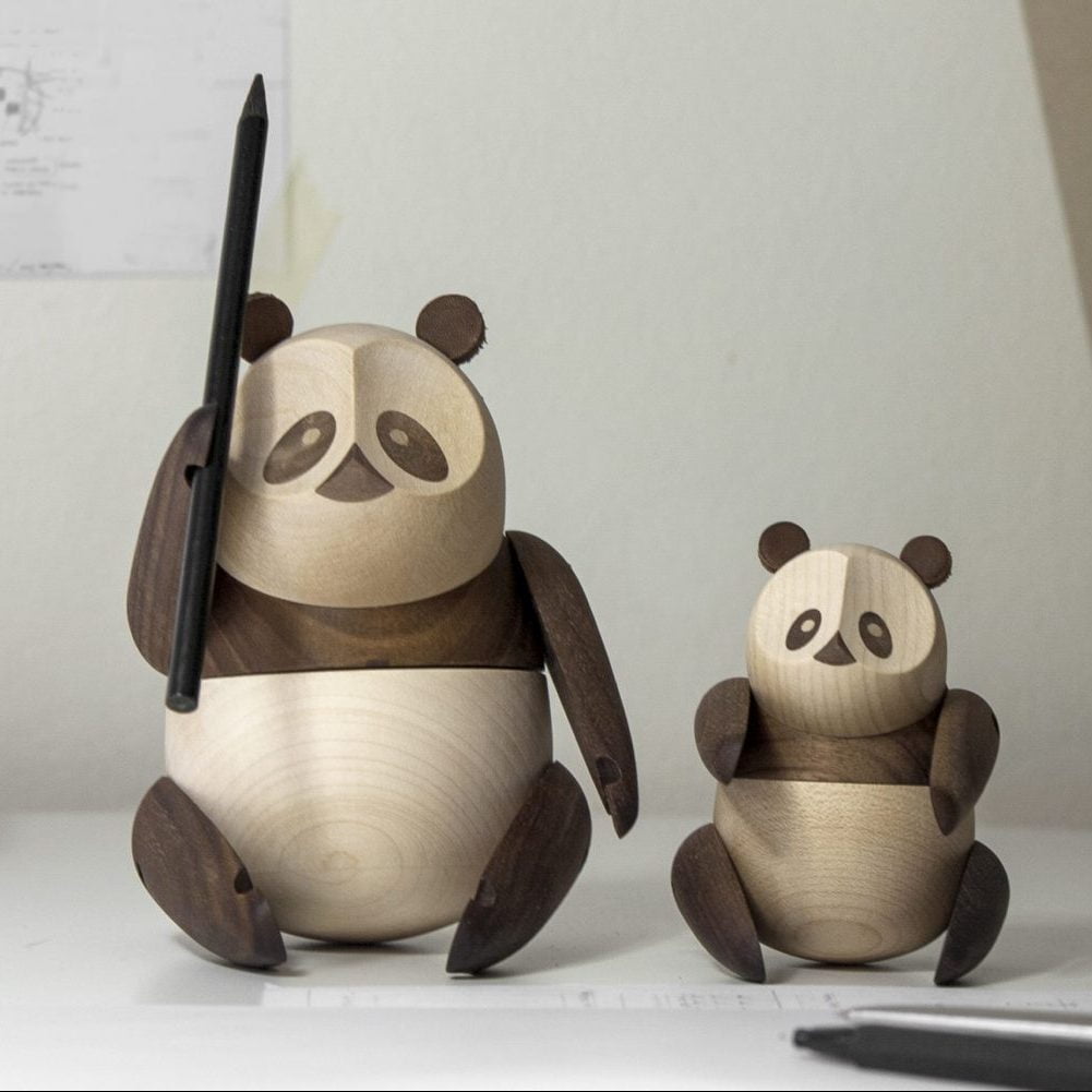 ArchitectMade Panda - Holzfigur, klein, 10 cm