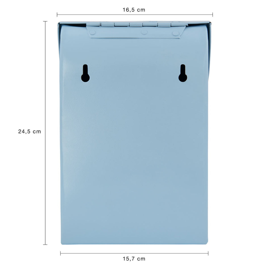 Bruka Design Kinder Briefkasten Mini Hellblau Matt | 25 cm