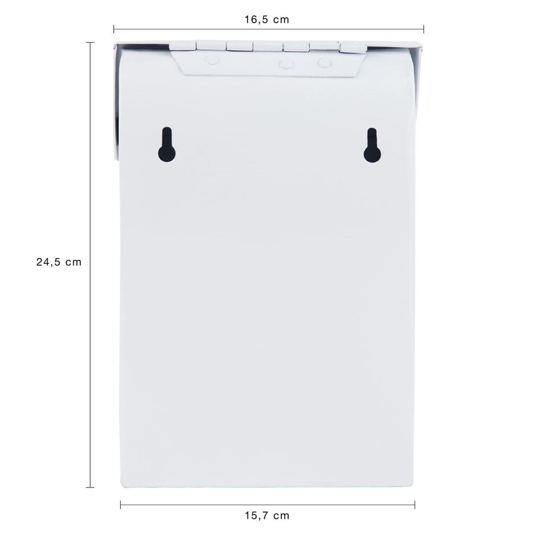 Bruka Design Kinder Briefkasten Mini Weiß mit Silber | 25 cm