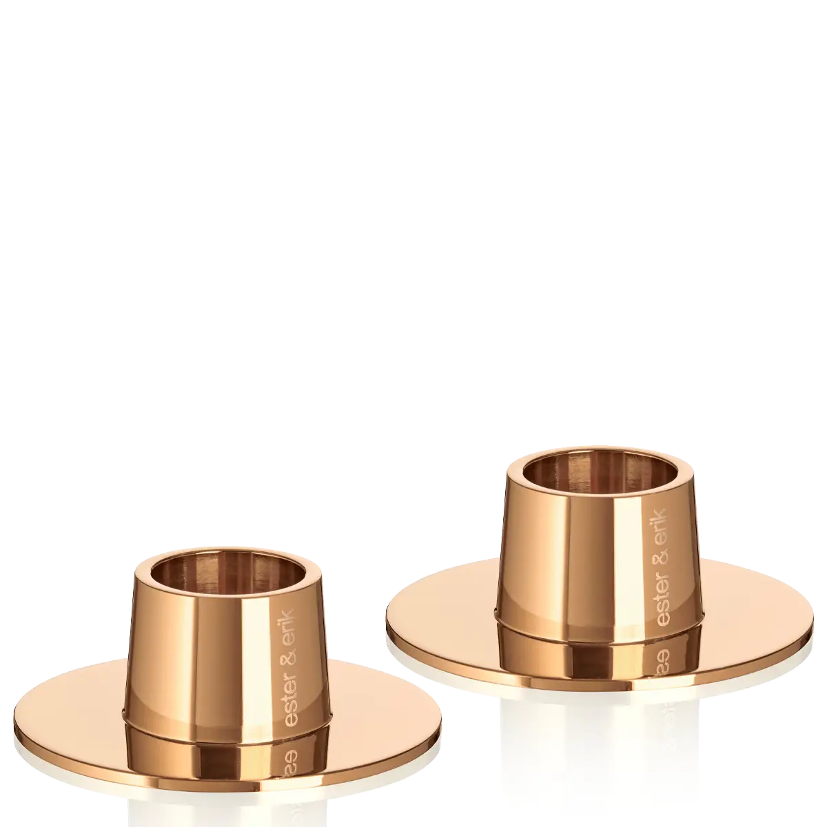 Ester Erik Kerzenhalter Peitschenkerzen rosegold glänzend medium