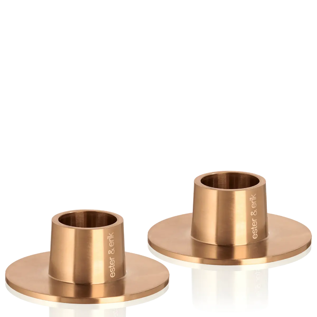 Ester Erik Kerzenhalter Peitschenkerzen rosegold matt medium