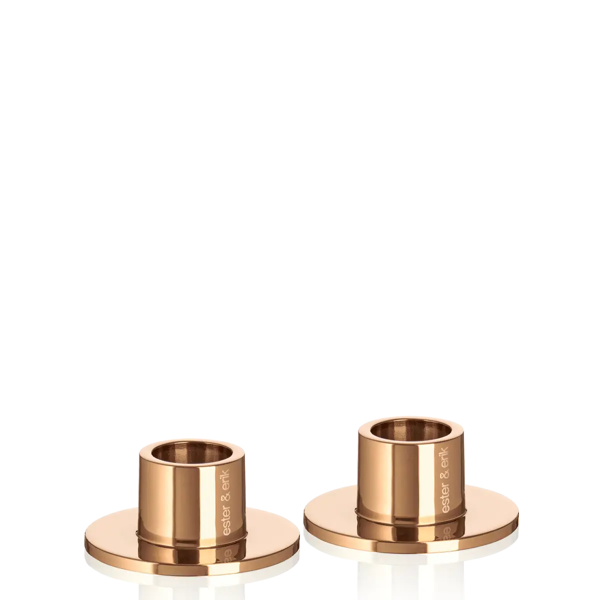 Ester Erik Kerzenhalter Spitzkerzen rosegold glänzend klein