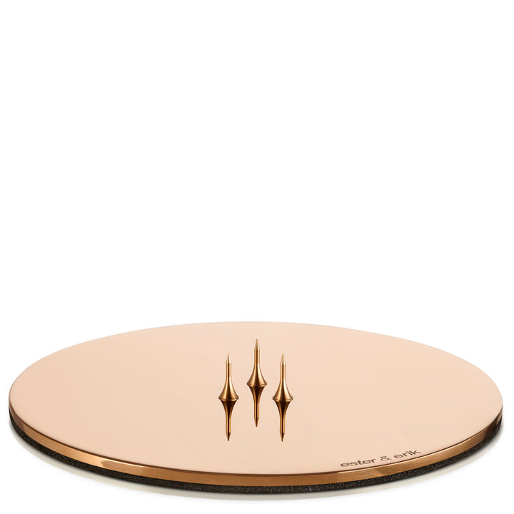 Ester&amp;Erik Kerzenteller roségold glänzend medium 12 cm