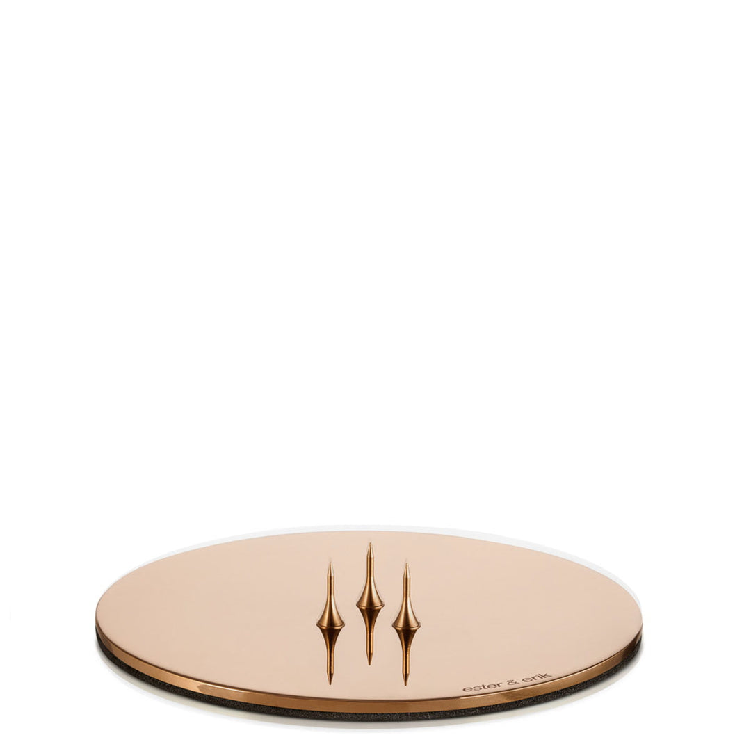 Ester &amp; Erik Kerzenteller rosegold glänzend small 9 cm