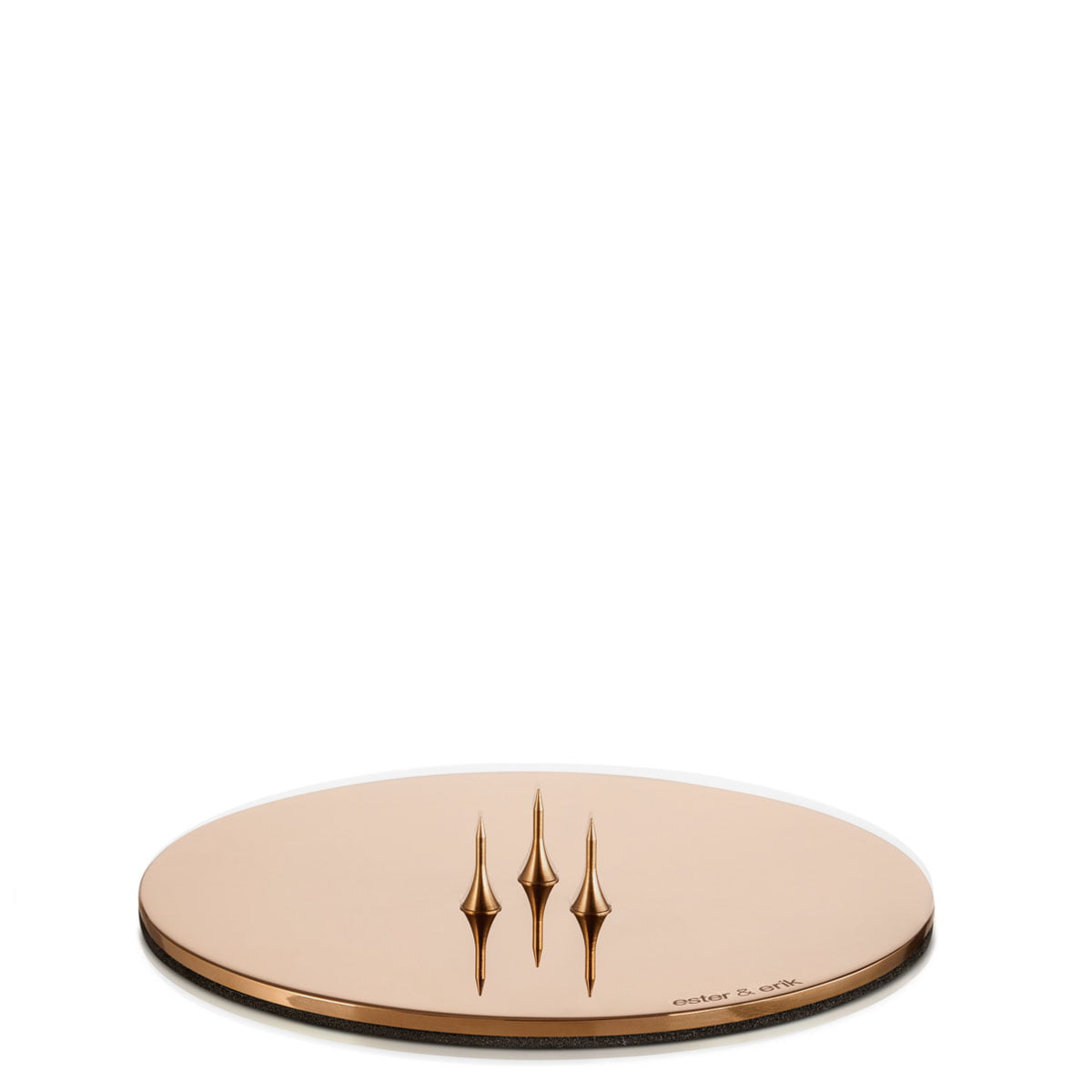 Ester & Erik Kerzenteller rosegold glänzend small 9 cm
