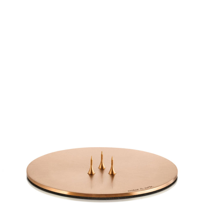 Ester &amp; Erik Kerzenteller roségold matt small 9 cm
