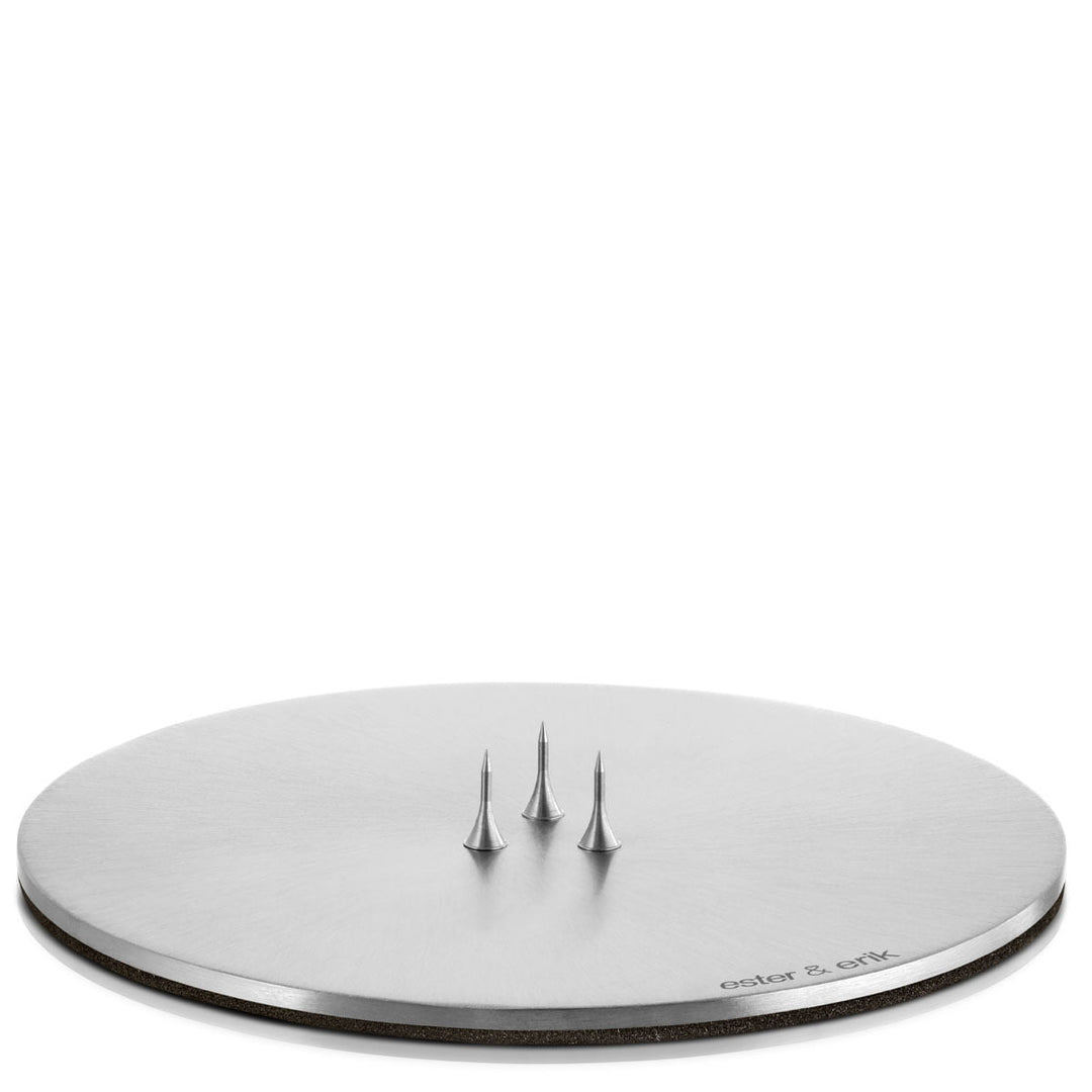 Ester&amp;Erik Kerzenteller silber matt medium 12 cm