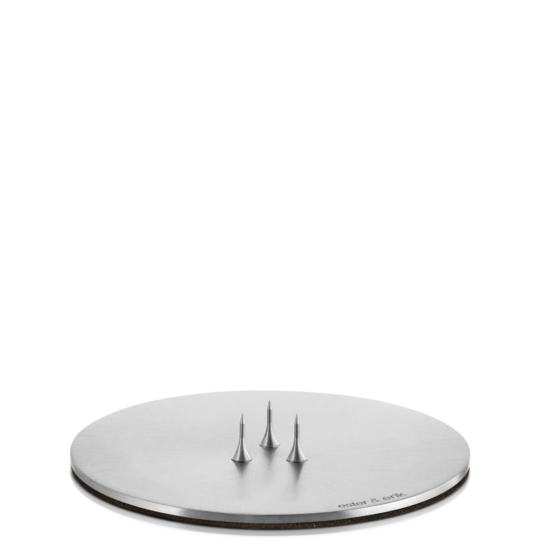 Ester&amp;Erik Kerzenteller silber matt small 9 cm