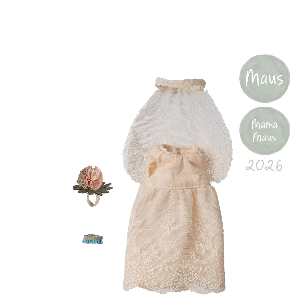 Maileg Hochzeitskleid Mama Maus 17-6301-00