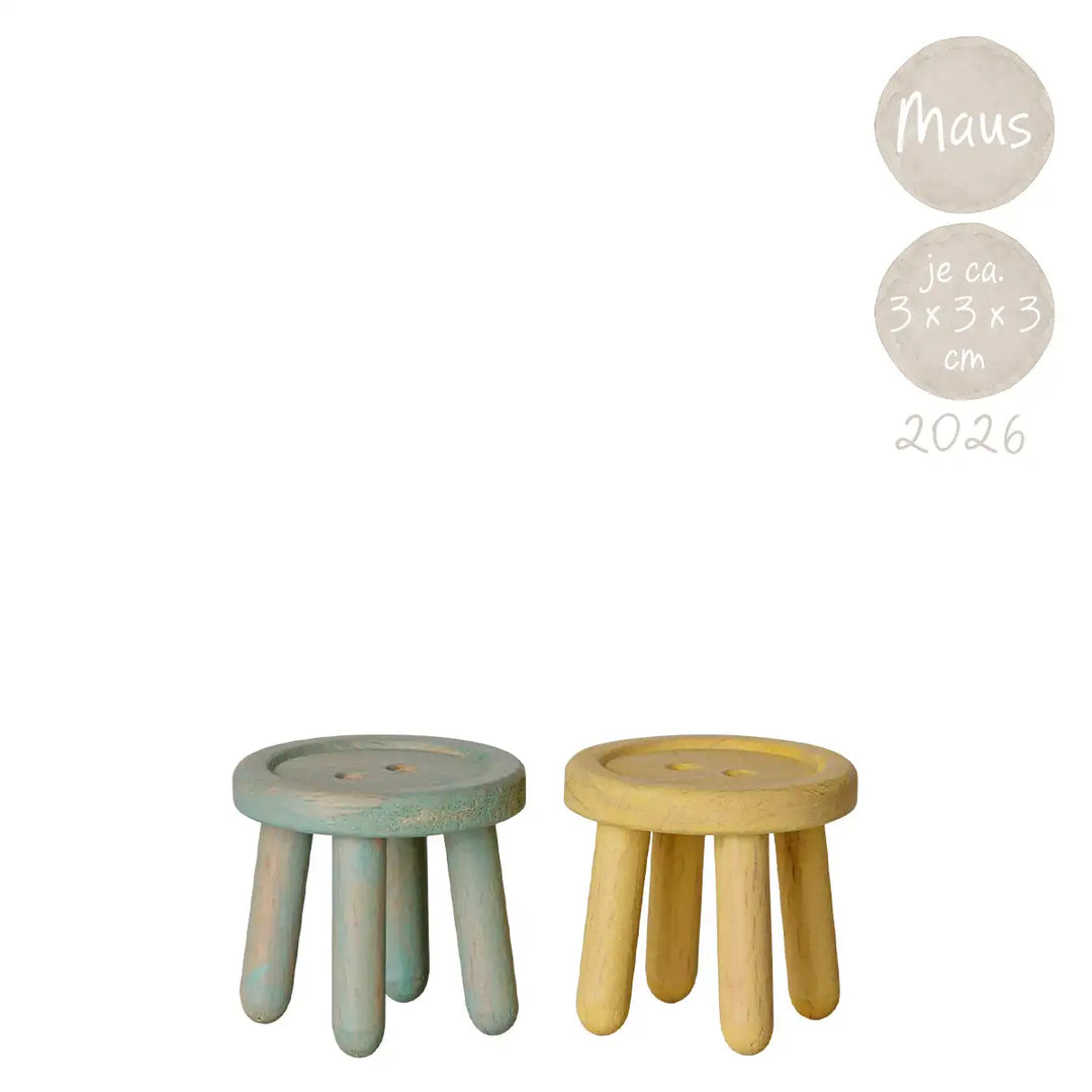 Maileg Hockerset Maus – Minze Hell Gelb 11-6003-00