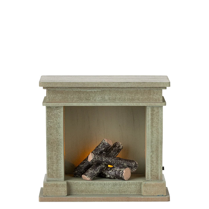 Maileg Kamin Miniatur grün Hasen Kaninchen Puppenhaus Teddy 11-5013-00