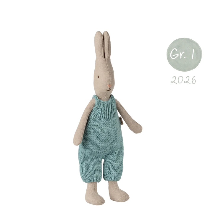 Maileg Kaninchen Größe 1 blauer Overall 16-6125-00