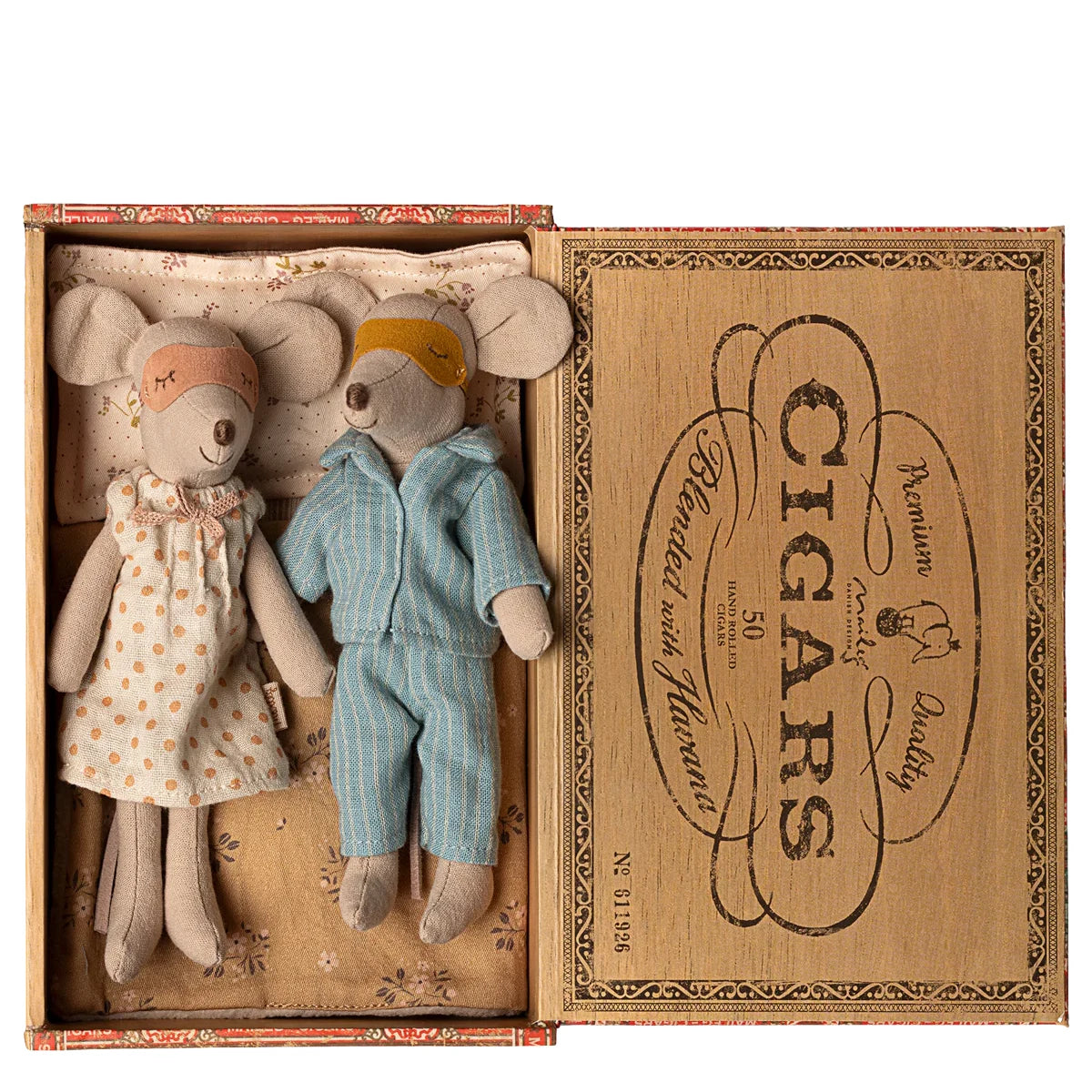 Maileg Mama Papa Mäuse Maus in Zigarrenbox