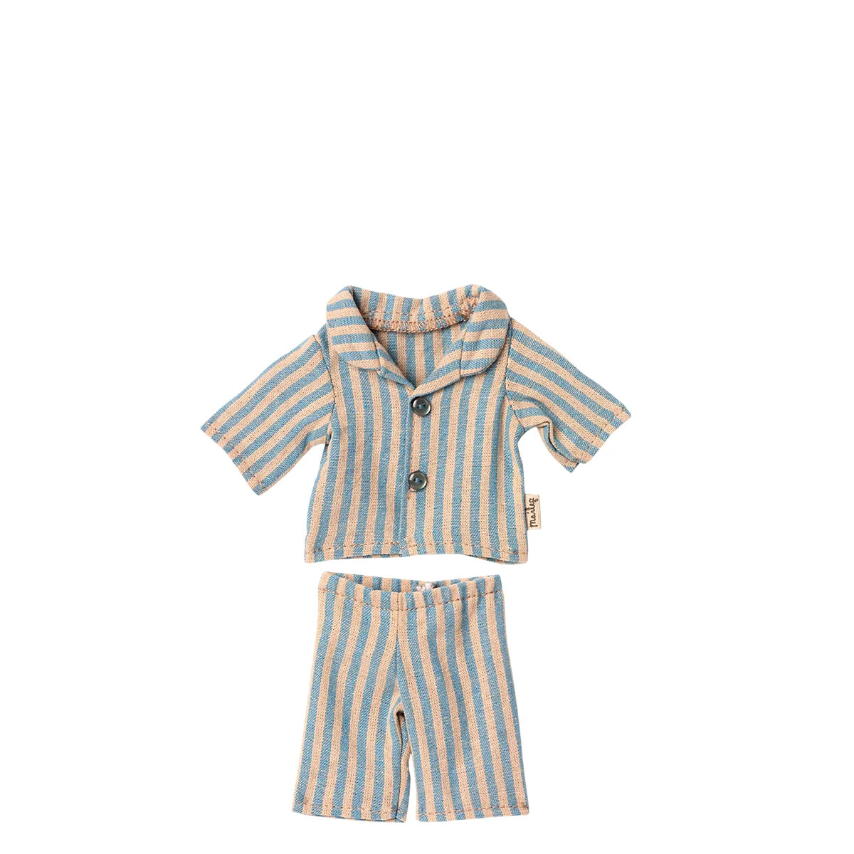 Maileg Schlafanzug Pyjama Teddy Kind Junior blau gestreift 16-1831-00