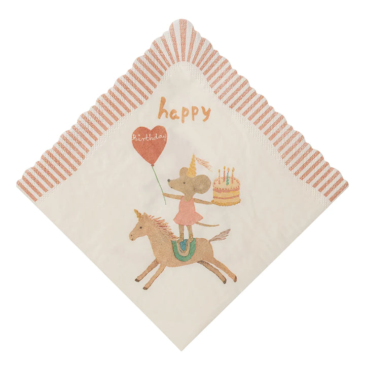 Maileg Serviette Happy Birthday Einhorn 15-5301-00