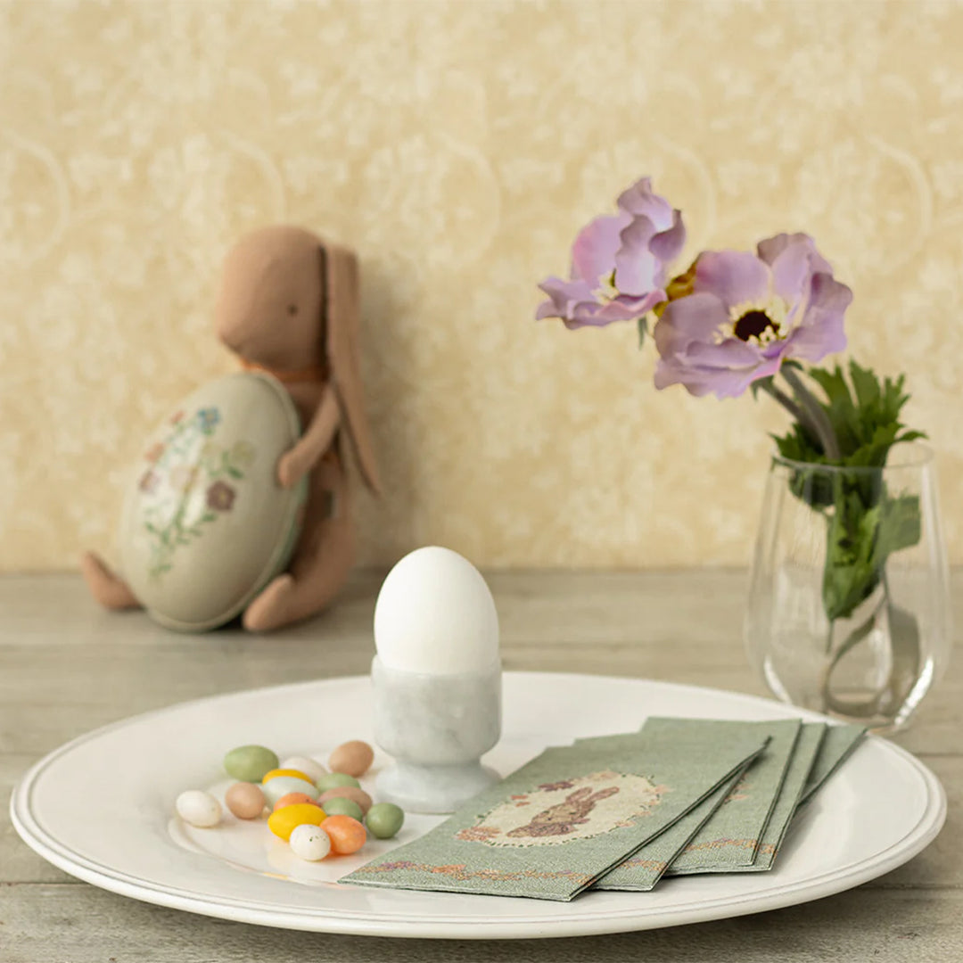 Maileg Servietten Hase Lapin de Pâques - Grün/Rosa