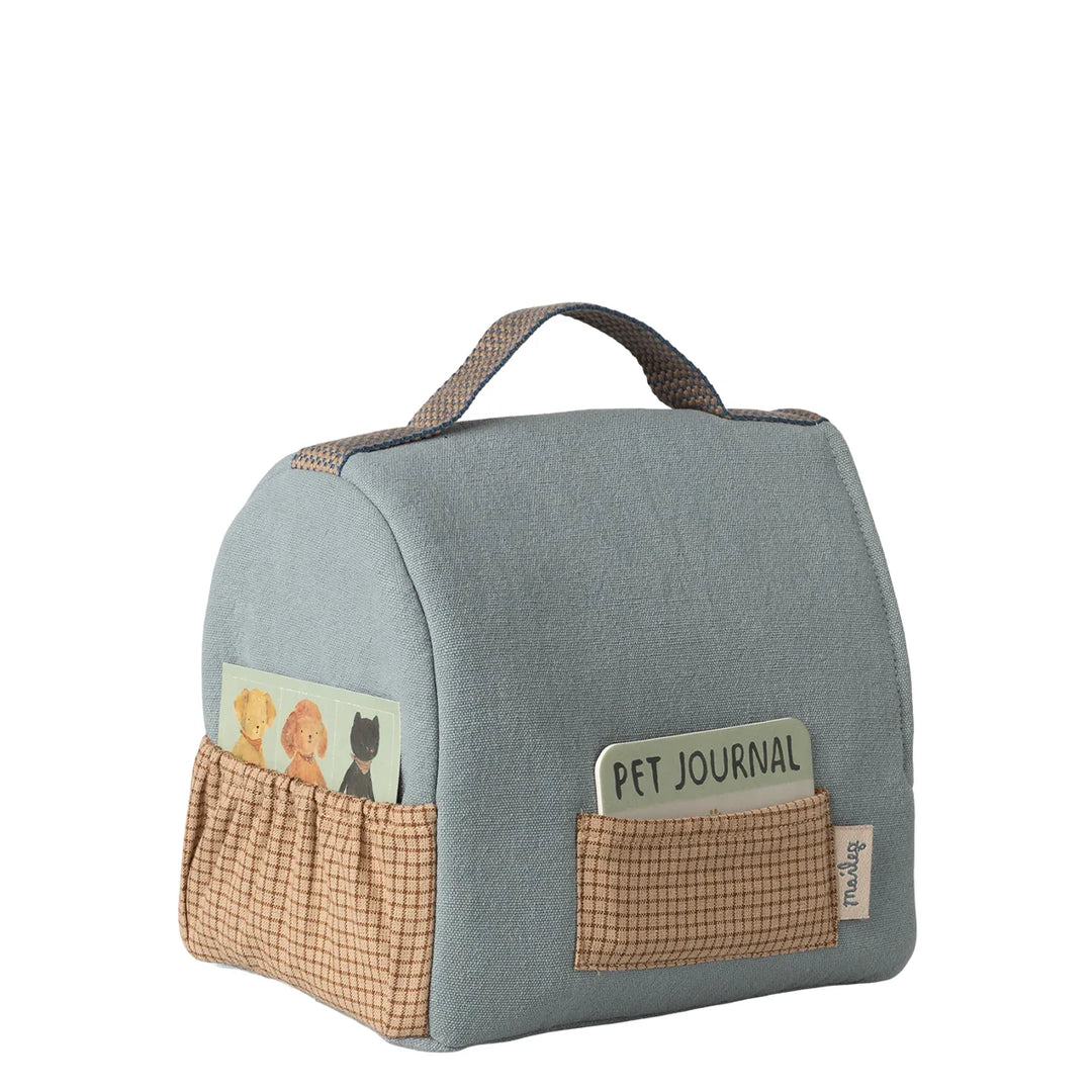 Maileg Transportbox Stofftier Kuscheltier klein blau 16-6915-01