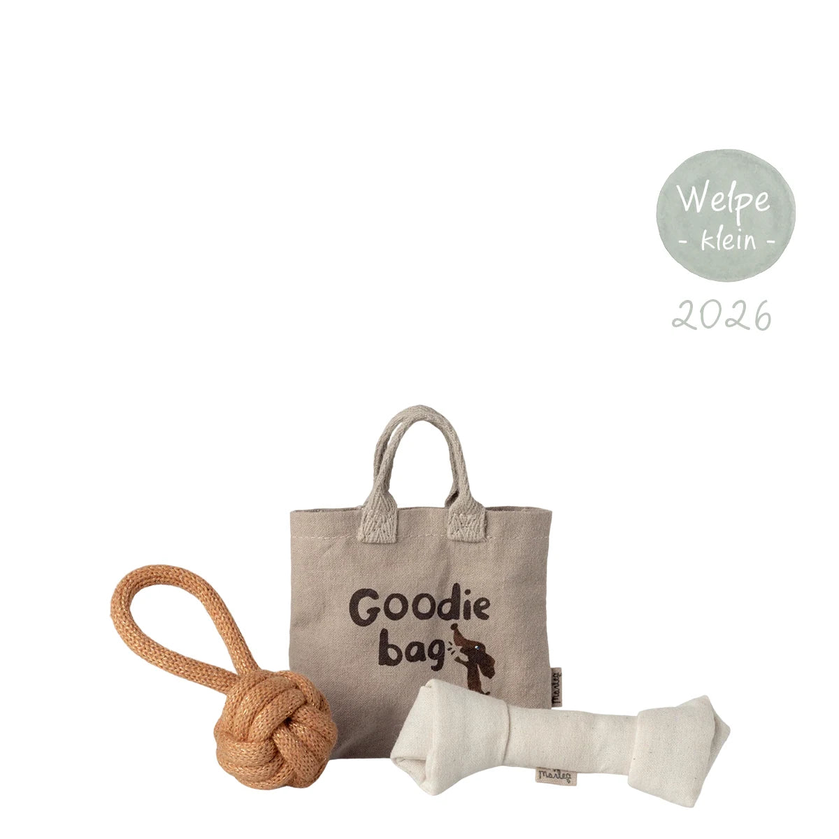Maileg Welpenspielzeug Goodie Bag Knochen Ball Tasche 16-6301-02