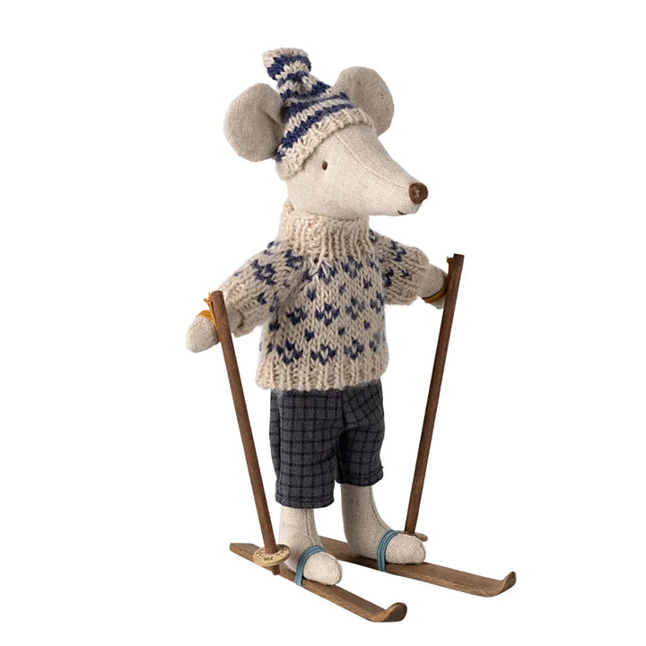 Maileg Wintermaus Skiset Papa Blau 17-4305-00