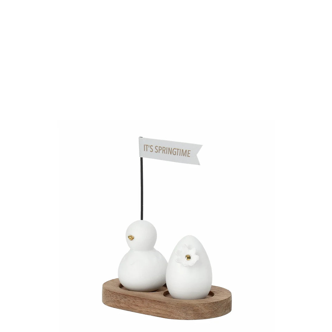 Räder Küken Osterei Holz Frühlingsgruss Springtime Osterdekoration