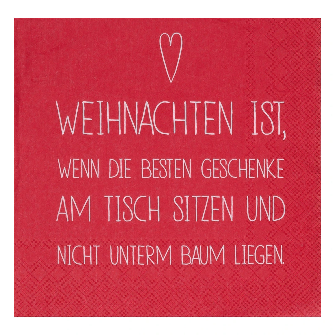 Räder Lunchserviette „Weihnachten ist, wenn die besten Geschenke…“ – 0090804