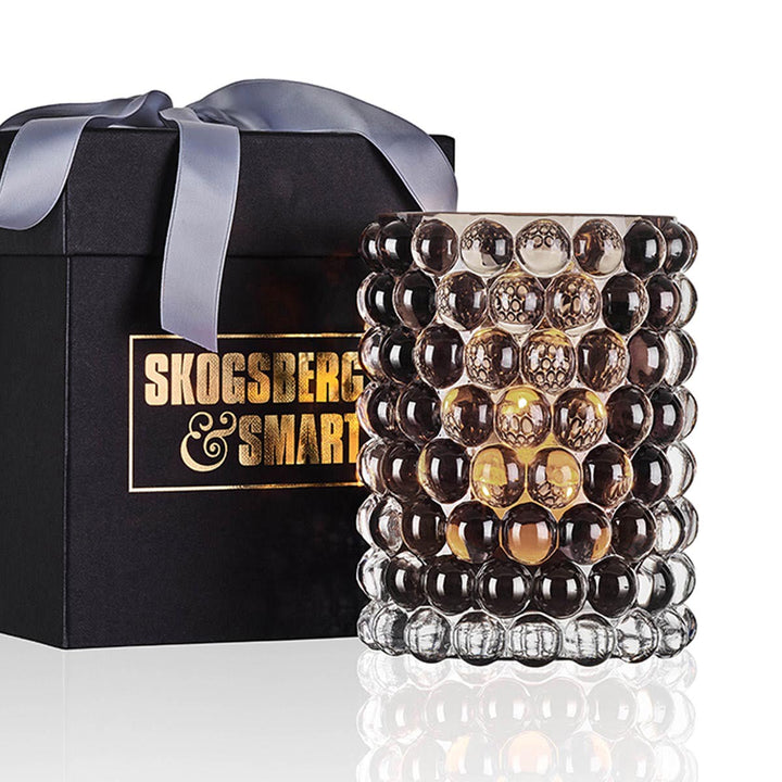 Skogsberg&amp;Smart Windlicht Vase Boule Smokey Grey | Tobacco