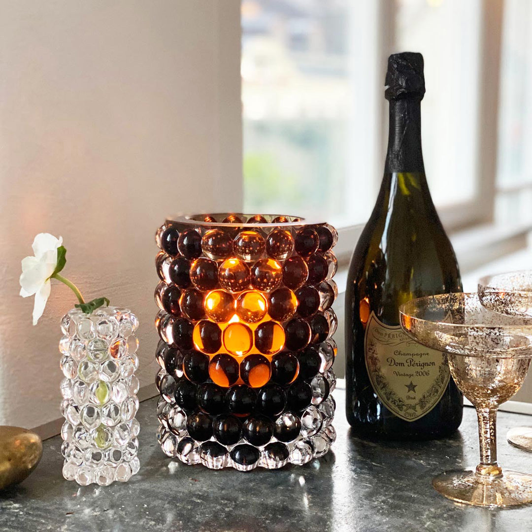 Skogsberg&amp;Smart Windlicht Vase Boule Smokey Grey | Tobacco