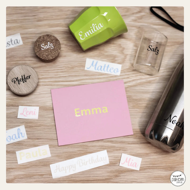 Namenssticker für Kinder-Briefkasten/Briefkasten